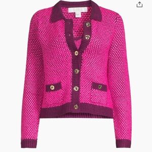Lilly Pulitzer Fuchsia and Plum Cardigan